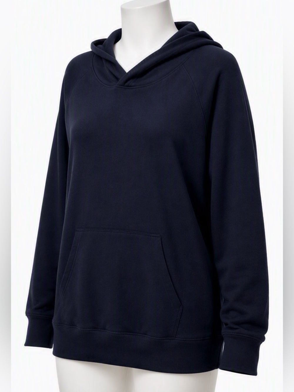 Women's Lou & Grey LOFT Signaturesoft Raglan Pullover Hoodie Navy Blue Size XL